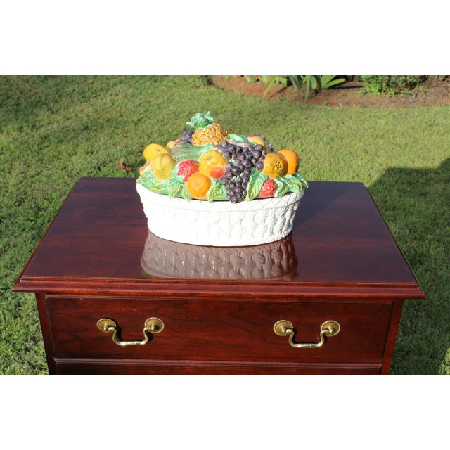 Bordallo Pinheiro Ceramic Fruit Basket Serving Dish For Sale - Image 15 of 15