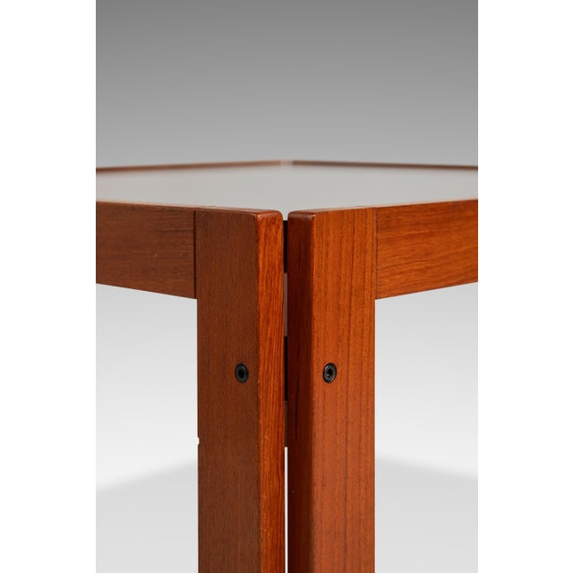 Mid-Century Danish Modern Coffee Table After Afra & Tobia Scarpa for Cassina in Teak Wood W/ Smoked Glass, C. 1970s For Sale - Image 12 of 16
