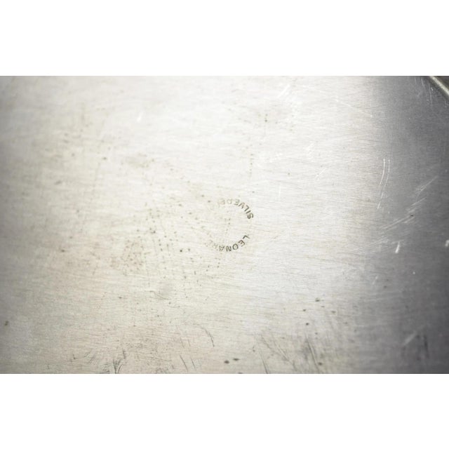 Vintage Leonard Silver Plated Pierced Gallery Round Serving Platter Tray For Sale - Image 13 of 14