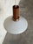 1960s Mid-Century Modern Teak and Opaline Glass Pendant Light Scandinavian Ceiling Lamp For Sale In Los Angeles - Image 6 of 9