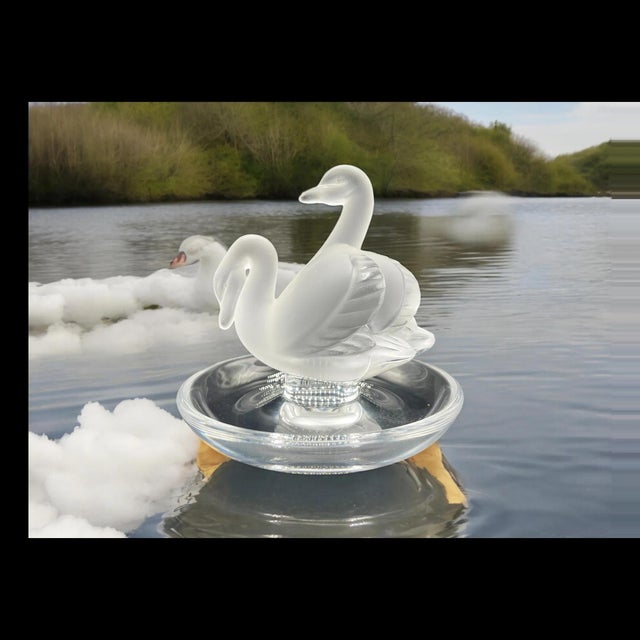 Deux Cygnes Ring Plate from Lalique, 1960s For Sale - Image 12 of 12