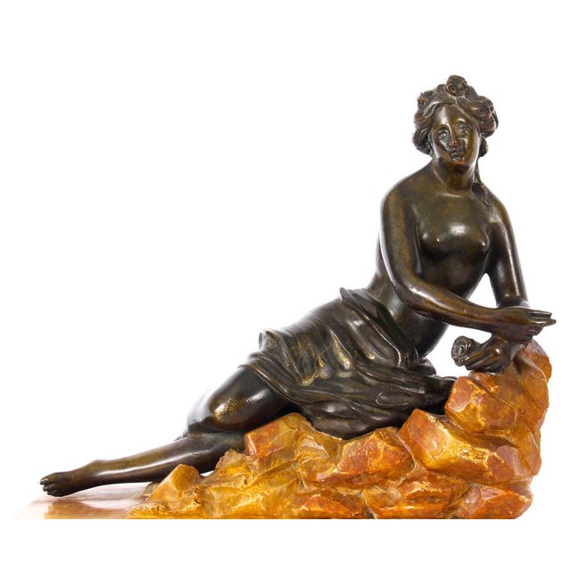 Bronze Semi-Nude Classical Ladies Sculptures or Bookends, 19th Century, Set of 2 For Sale - Image 6 of 17