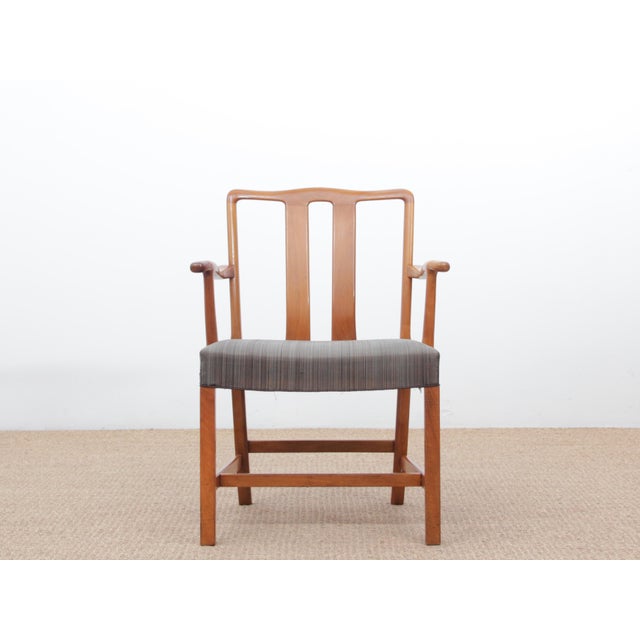 Set of Scandinavian FH43 Armchairs by Ole Wanscher for Fritz Hansen, 1943 For Sale - Image 10 of 18