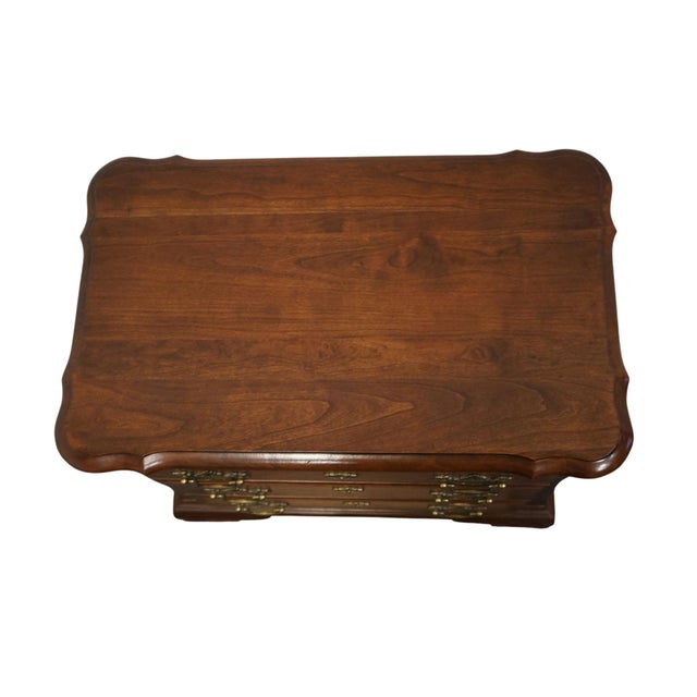 Late 20th Century Pennsylvania House Solid Cherry Traditional Style 24" Accent Chairside Chest End Table / Nightstand For Sale - Image 5 of 12
