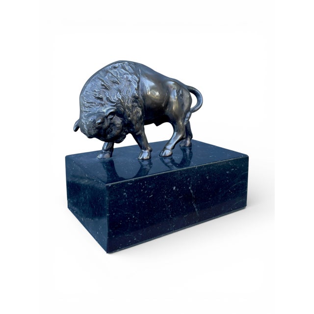 Bronze Bison Sculpture, 1920s-1940s For Sale - Image 4 of 10