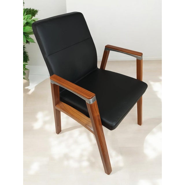 Sven fulcrum leather danish-style desk or office chair by sven christiansen (1990s) - 5 available elevate your interior...