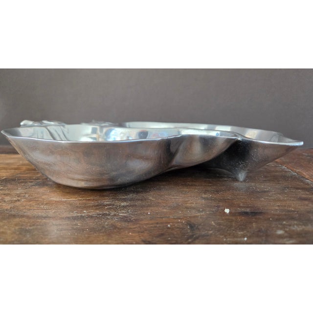 Modern Arthur Court Double Pepper-Form Aluminum Divided Serving Dish, New in Box For Sale - Image 3 of 13