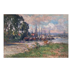 'View of Rouen' by André Prévot-Valéri, French Impressionist, Paris Salon, Prix Rosa-Bonheur, Benezit