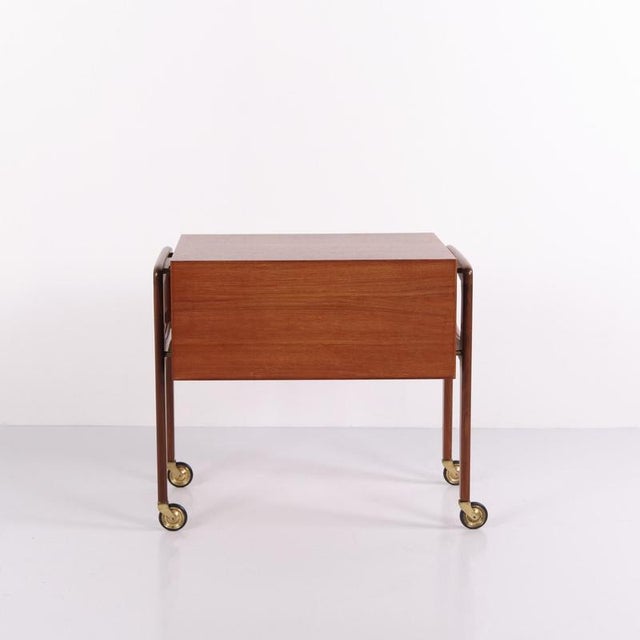 Small Teak Freestanding Sewing Chest attributed to Arne Vodder, 1950s For Sale - Image 9 of 10