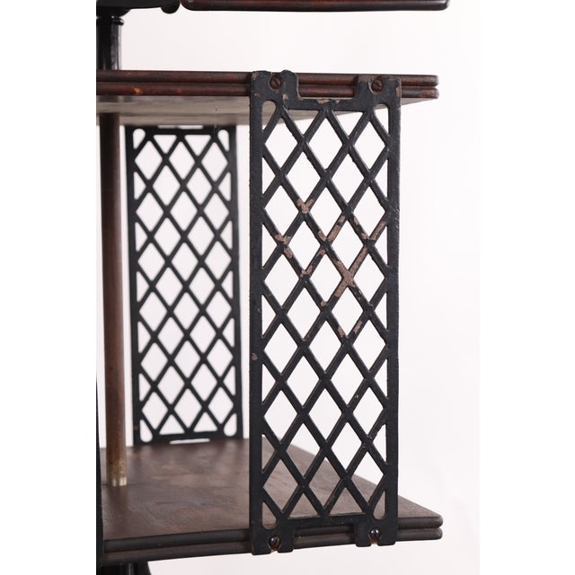 Early 20th Century Victorian Style Library Bookstand With a Revolving Shelf For Sale In New York - Image 6 of 12