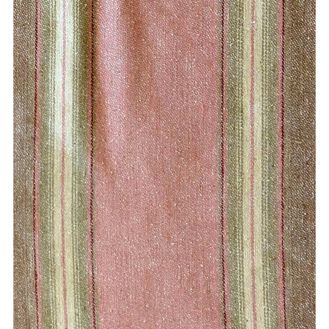 Rose Tarlow Vintage Rose Tarlow "Tulum" Sorbet Striped Heavy Linen- 4.5 Yards For Sale - Image 4 of 10