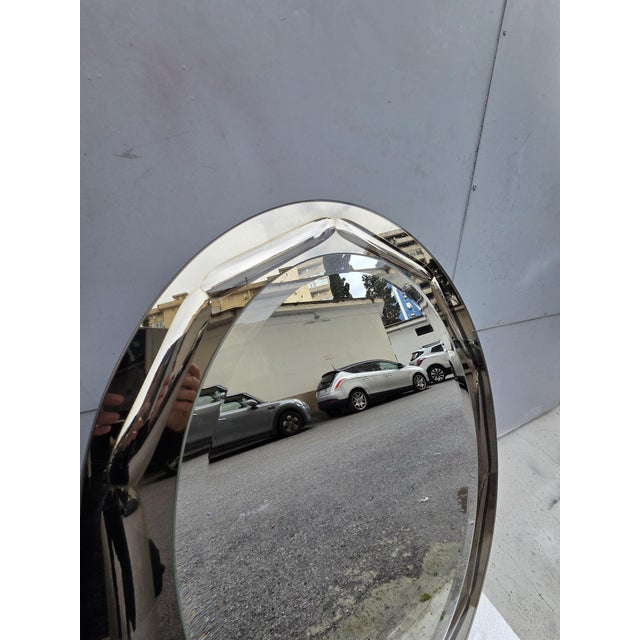 Italian Oval Mirror, 1960s For Sale - Image 4 of 8