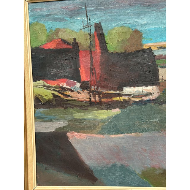 Kai Christensen, Cubist Landscape, 1950s, Oil on Canvas, Framed For Sale - Image 8 of 10