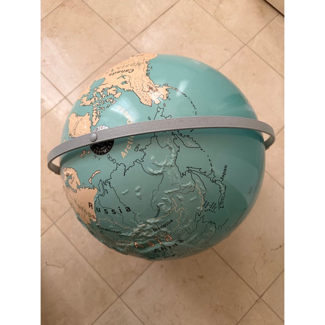 Massive Vintage 1990s Nystrom 18” Raised Relief School Globe – Table / Wall Mount 18”w x 18”d x 22” h X Large vintage...