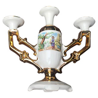 Italian Ceramic Candleholder by Lucca, Florence, 1950s For Sale