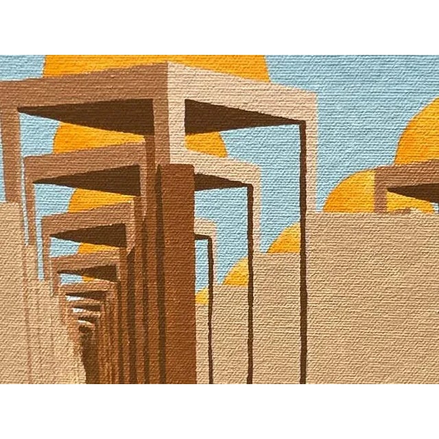 Architectural Dreamscape Paintings #2 For Sale - Image 4 of 7