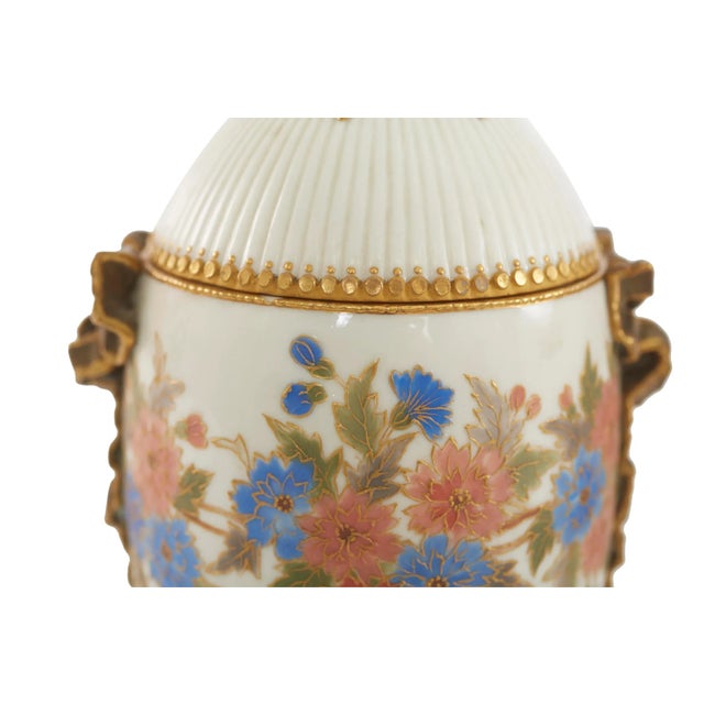 Ceramic Mid 19th Century Pair Covered Porcelain Urn For Sale - Image 7 of 13