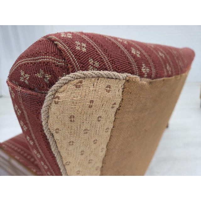 Danish 3-Seater Sofa in Red Wool and Beech, 1960s For Sale - Image 11 of 18