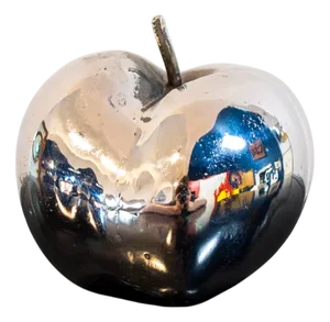 Chromed Bronze Apple by Studio Del Campo Turin, 1960s