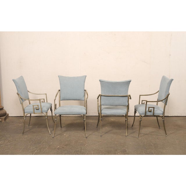 Set of 4 French Vintage Dining Chairs For Sale - Image 4 of 11