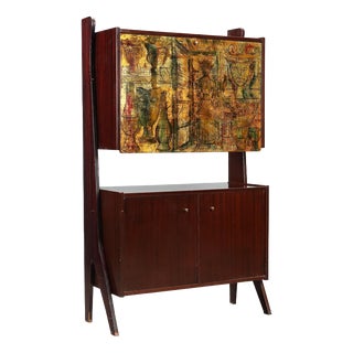 Vintage Bar Cabinet in Mahogany, 1960s For Sale