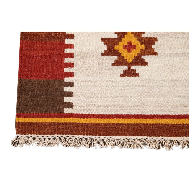 Textile 21st Century Modern Kilim Rug 6 '6'' X 9' 10''. For Sale - Image 7 of 13