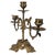 Art Nouveau Gilt Metal Three Light Candelabrum With Leaf and Vine Base 8.5" For Sale In San Francisco - Image 6 of 12