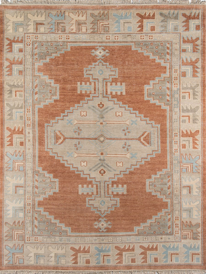 Erin Gates Concord Walden Rust Hand Knotted Wool Area Rug 5'6" X 8'6"