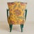 French Floral Armchair with Green Lacquered Frame, 1940s - 2 Available For Sale - Image 9 of 10