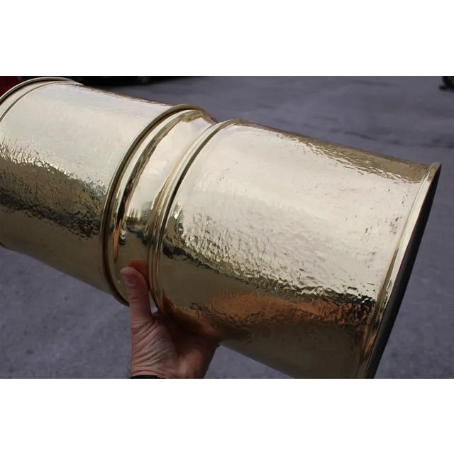 1950s Solid Brass Umbrella Stand, Italy, 1960s For Sale - Image 5 of 9