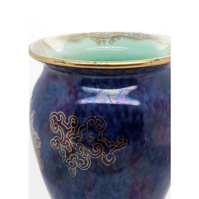 Antique Wedgwood Makeig-Jones Fairyland Lustre Celestial Dragon Cabinet Vase For Sale - Image 9 of 10