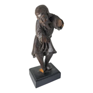 18th Century or Earlier Japanese Carved Standing Wood Figure
