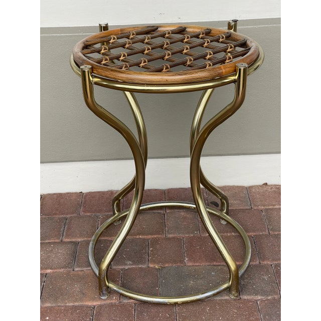 1950s Milo Baughman Bamboo Rattan Dining Chairs Set For Sale - Image 5 of 8