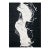 Indo-Napalese Modern Wave Wool & Silk 9x13 Black & White Wave Design Handmade Area Rug #1144031 For Sale
