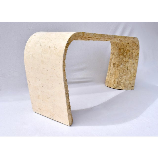 Mid-Century Modern 1970's Maitland-Smith Tessellated Fossil Stone Console For Sale - Image 3 of 12