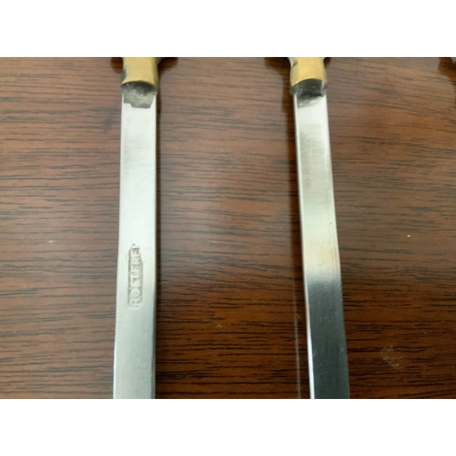 Metal Vintage Turkish Shish Kebab Skewers With Brass Animal Ornaments- Set of 11 For Sale - Image 7 of 13