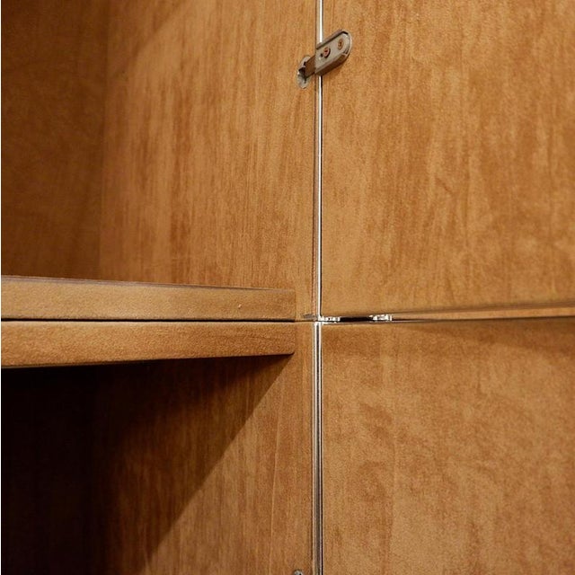 Wardrobes in Brown Suede and Metal by Guido Faleschini, 1960s, Set of 2 For Sale - Image 9 of 13