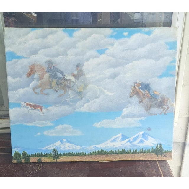 Paint Original Oil Painting on Canvas For Sale - Image 7 of 7