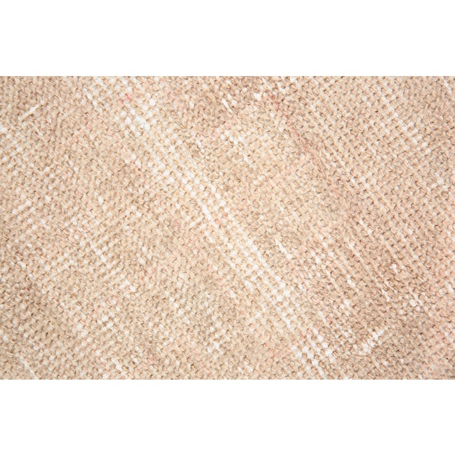 Beige Turkish Runner Rug in Faded Beige and Brown For Sale - Image 8 of 18