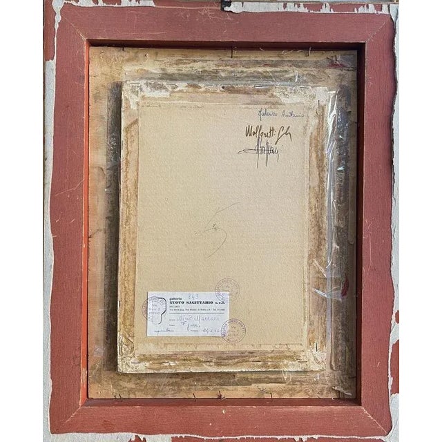 Mino Maccari, Figure Study, Watercolor, Framed For Sale - Image 6 of 9