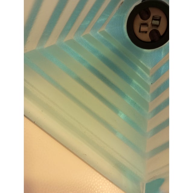 Blue Pyramid Lamps by Paolo Piva for Mazzega, 1980s, Set of 2 For Sale - Image 6 of 11