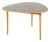 Three-Round Table Dining Table with Maple Frame and Wooden Top Covered with Black Linoleum by Max Bill for Horgen Glarus, 1949 For Sale