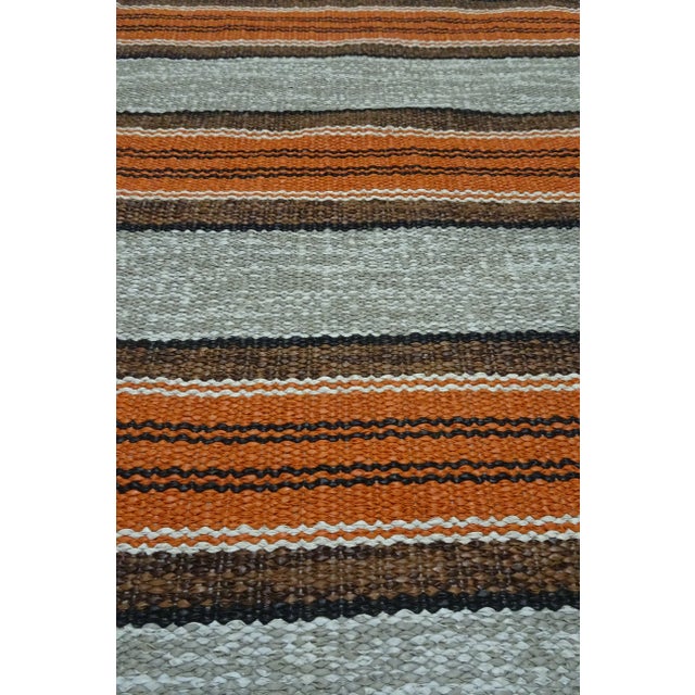 Textile Rag Rug Swedish Mid Century Vinyl For Sale - Image 7 of 7