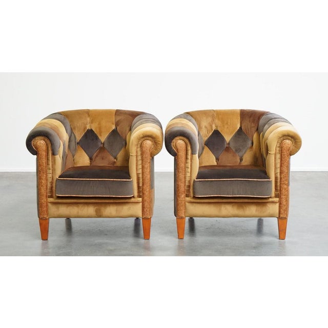 English Chesterfield Club Chairs, Set of 4 For Sale - Image 17 of 17