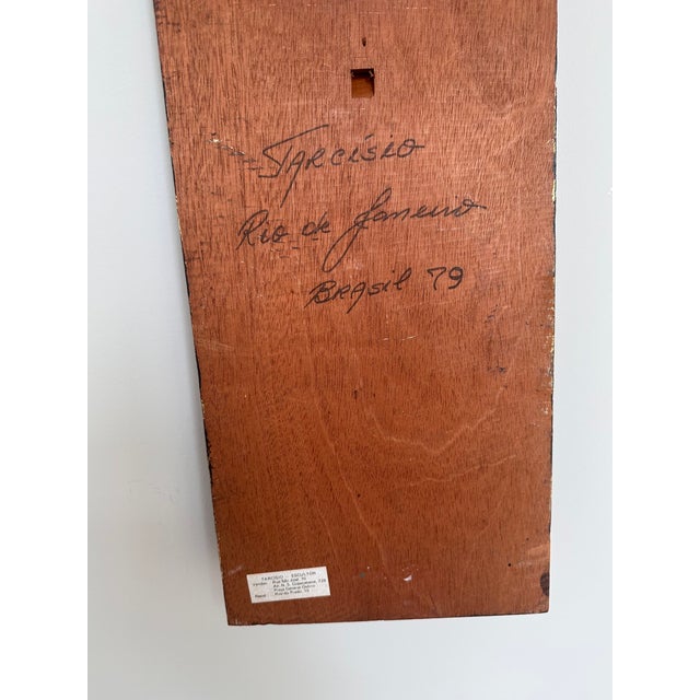 1979 Brazilian Carved Wood Door Wall Sculpture by Tarcisio, Rio De Janeiro For Sale In Washington DC - Image 6 of 9