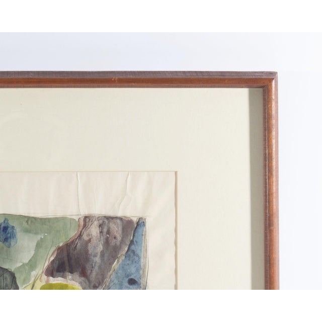 1956 “Creation Series #1” Watercolor Painting by Walter Sorge For Sale - Image 4 of 7