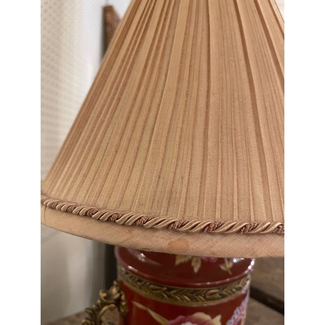 Vintage Floral Table Lamp For Sale In West Palm - Image 6 of 7