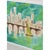 LeMark Mid-Century Modern Aqua Blue White and Green Nautical Harbor Painting For Sale - Image 9 of 9