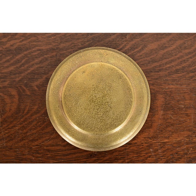 Bronze Tiffany Studios New York Bronze Doré Shallow Bowl With Decorative Border For Sale - Image 8 of 11
