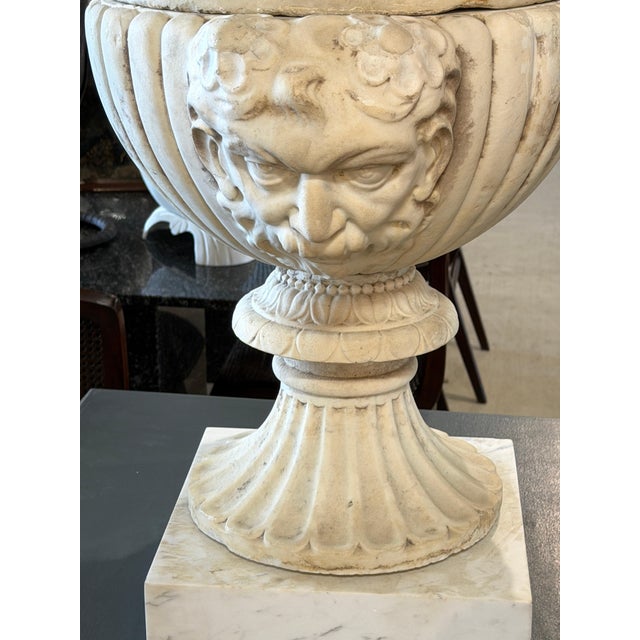 19th Century Antique Italian Marble Bacchanalian Urns Pair For Sale - Image 12 of 18